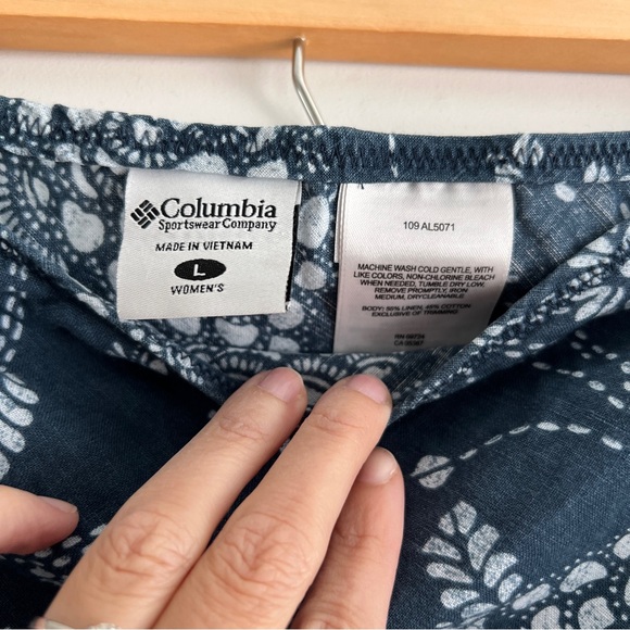 Columbia Floral Pattern Linen Blend Skirt Size large - Picture 4 of 6